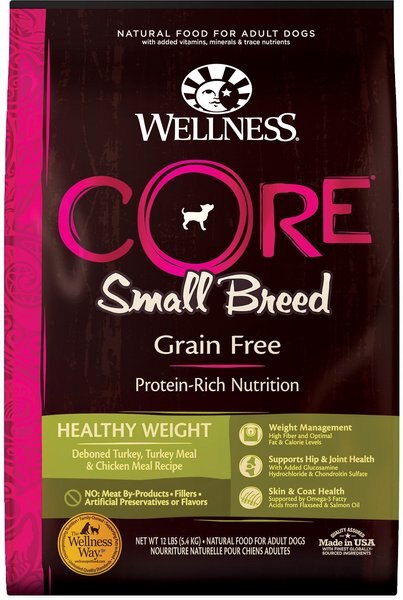 Wellness CORE Grain-Free Small Breed Healthy Weight Deboned Turkey Recipe Dry Dog Food