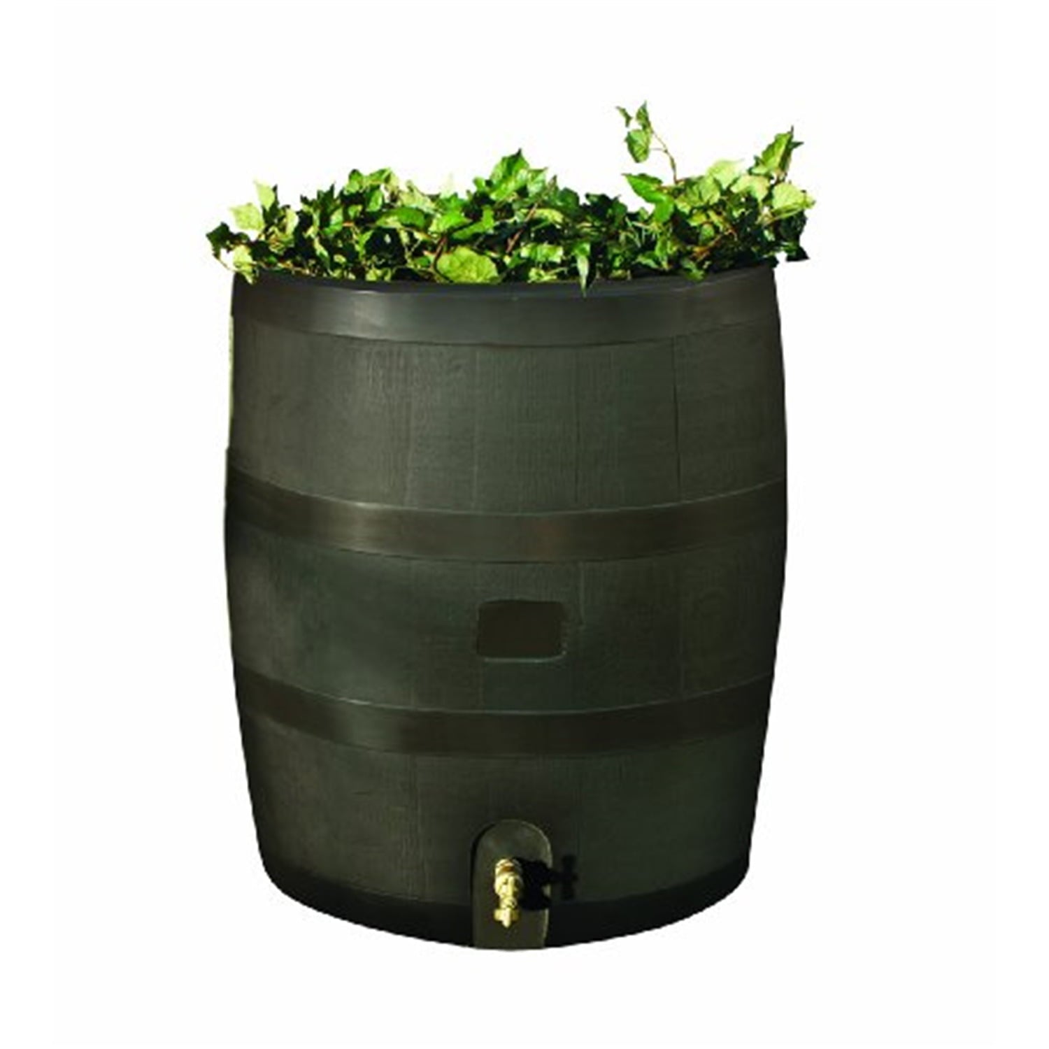 Round Rain Barrel w/ Planter - Mud