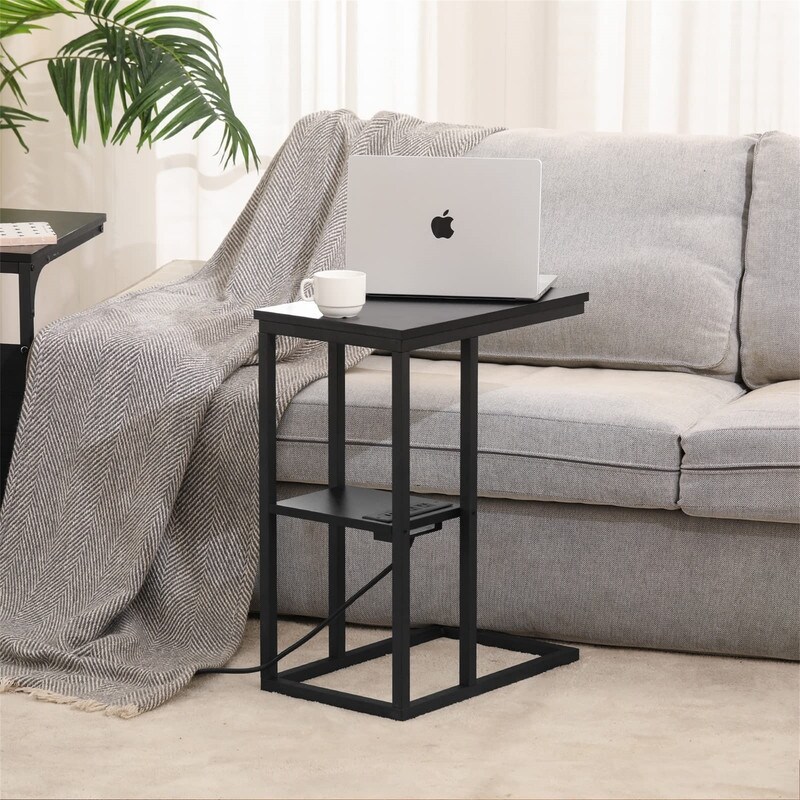 Small Side Tables with USB Ports and Outlets