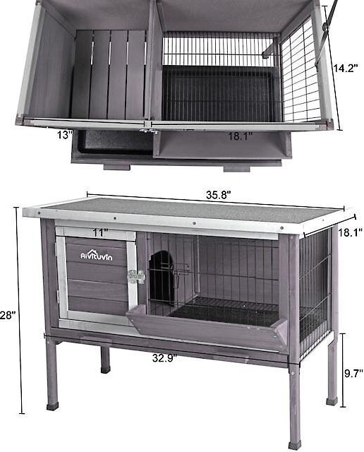 Aivituvin 28-in Indoor Rabbit Hutch