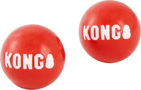 KONG Signature Balls Dog Toy， 2-pack