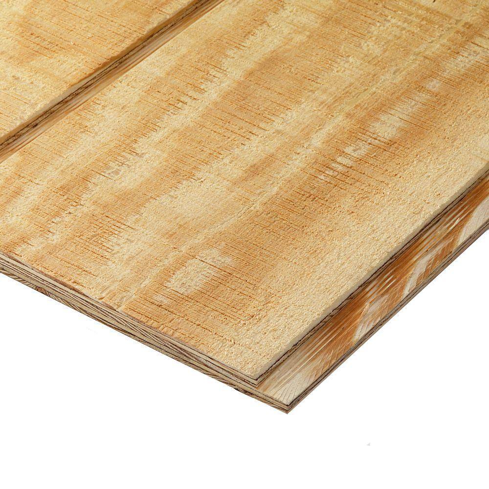 Plytanium Plywood Siding Panel T1-11 8 IN OC (Nominal: 1932 in. x 4 ft. x 8 ft.  Actual: 0.563 in. x 48 in. x 96 in. ) 113699