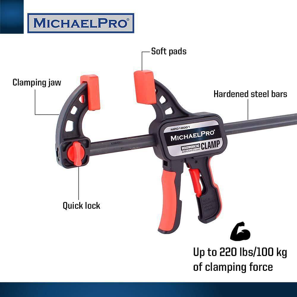 MICHAELPRO 7-Piece Woodworking Clamps Mechanics Tool Set MP018001