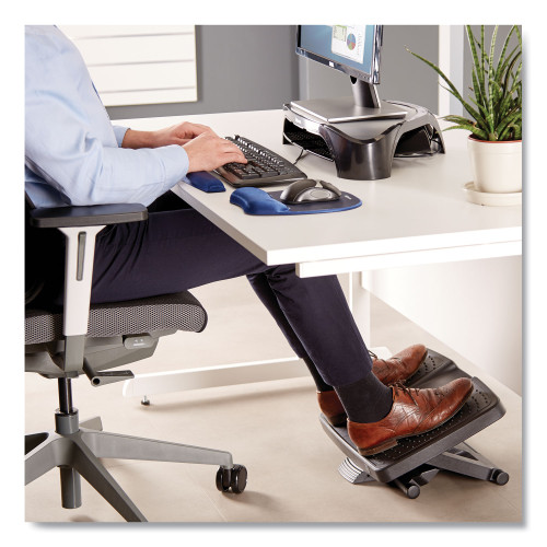 Fellowes Ultimate Foot Support， HPS， 17.75w x 13.25d x 6.5h， Black/Gray (8067001)