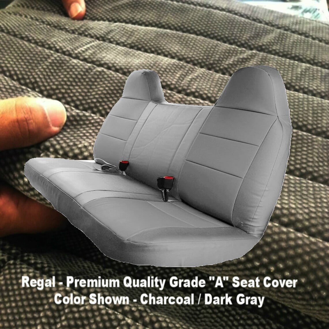 Custom Fit Front Bench Seat Cover for Ford F250 / F350 / F450 / F550 (1999-2007) - Durable Charcoal Truck Seat Cover， Ford F250 Super Duty Interior Cover