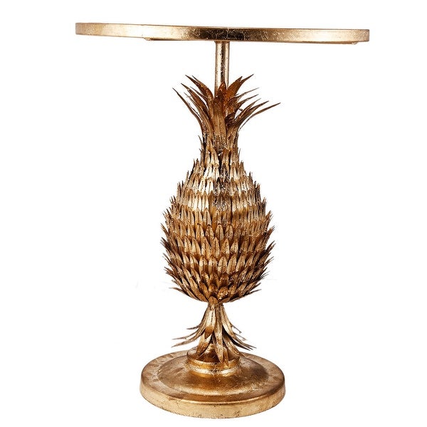 AandB Home Gold Pineapple Side Table