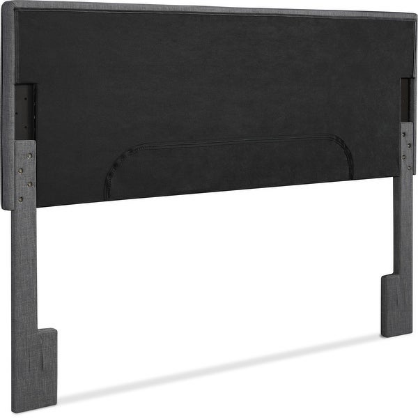 Serta Palisades Upholstered Headboard， King Size， Charcoal Gray - - 21827916