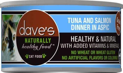 Dave's Naturally Healthy Tuna and Salmon Dinner in Aspic Canned Cat Fo