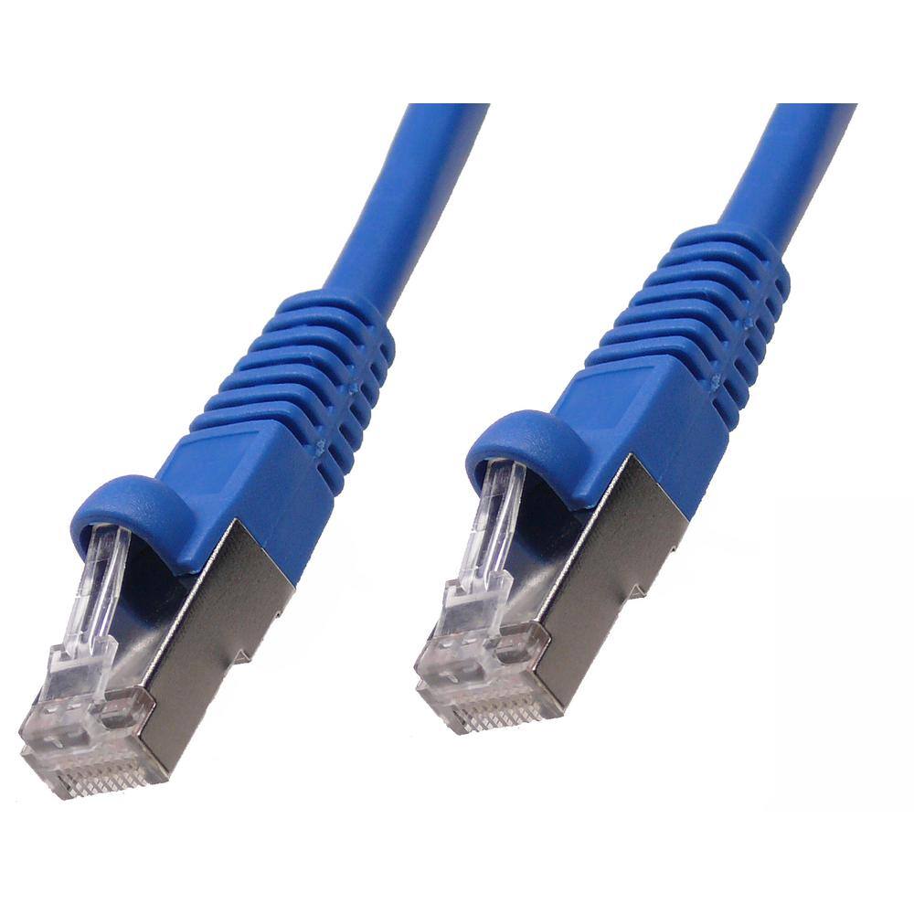 NTW 7 ft. Cat6 Snagless Shielded (STP) Network Patch Cable Blue 345-S6-007BL