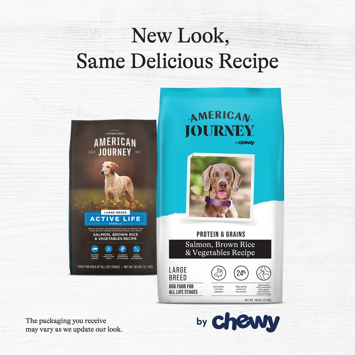 American Journey Protein and Grains Large Breed Salmon， Brown Rice and Vegetables Recipe Dry Dog Food