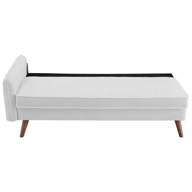 Maddie Home City Loft Contemporary Modern Fabric Sofa in White