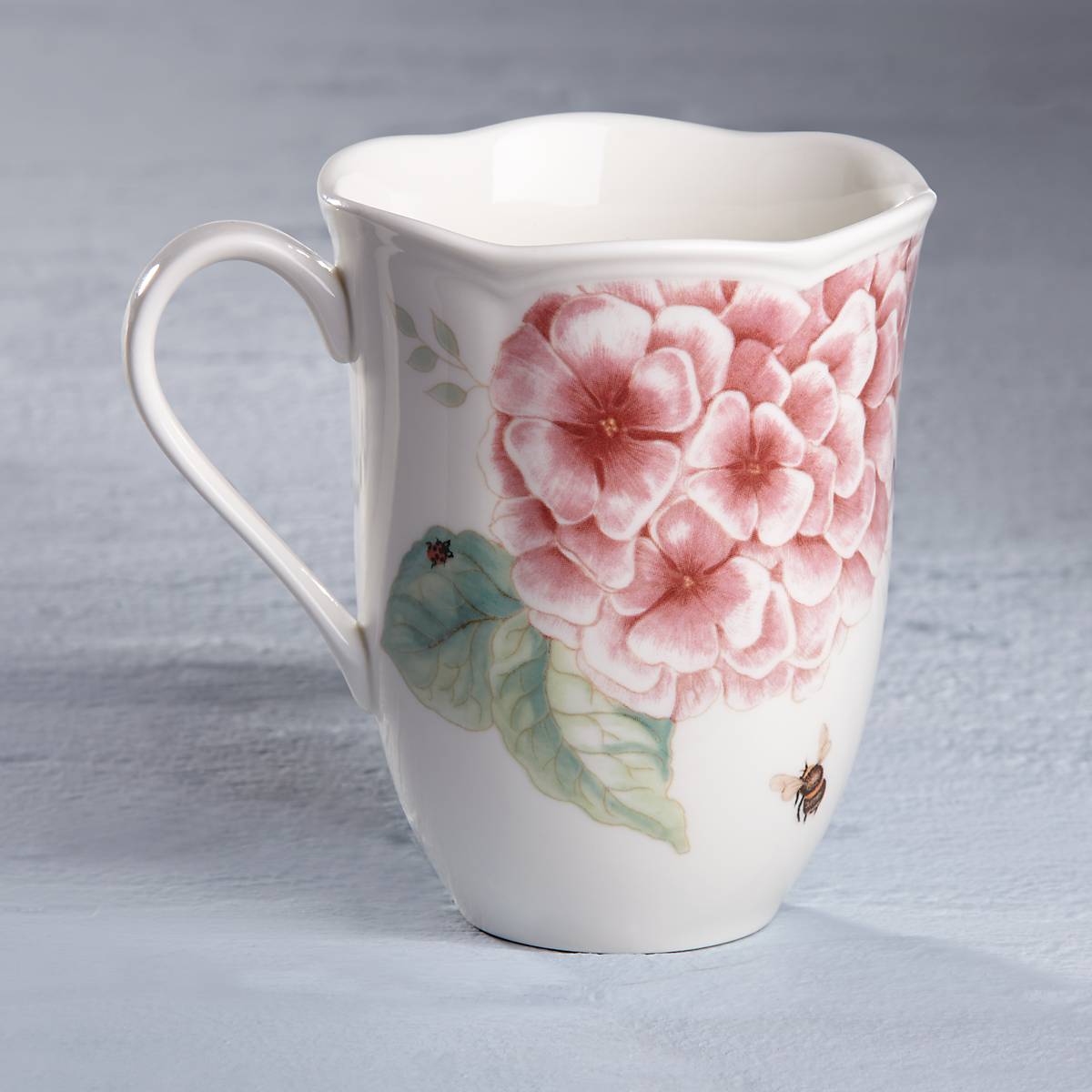 Butterfly Meadow Hydrangea Mug