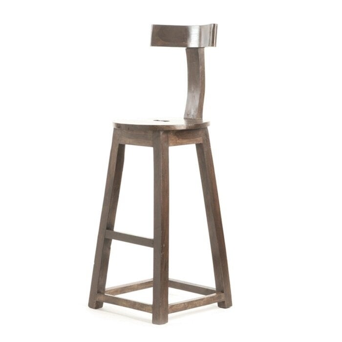 Polished 26-inch Rustic Barstool