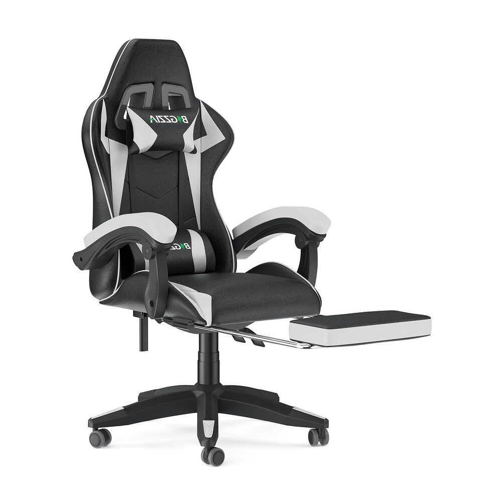 Gaming Chair with Footrest and Headrest Ergonomic Gaming Chair with Swivel Seat and Lumbar Support for Home Office