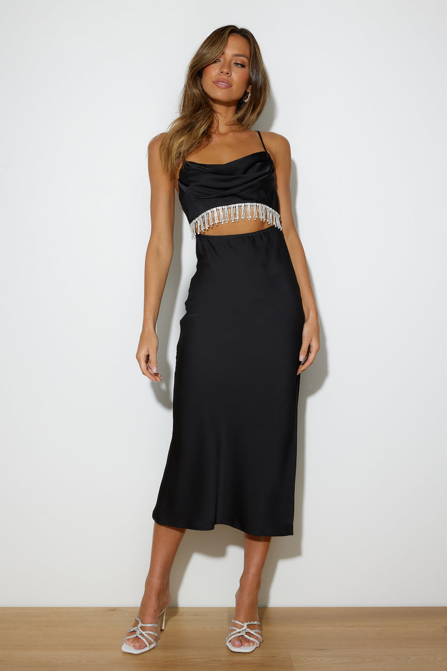 Sparkle By You Midi Dress Black