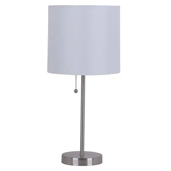 Porch and Den Dravus Steel 19-inch Stick Table Lamp - 8.75