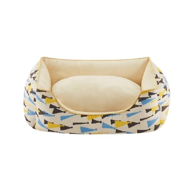 Soft printed cozy pet bed