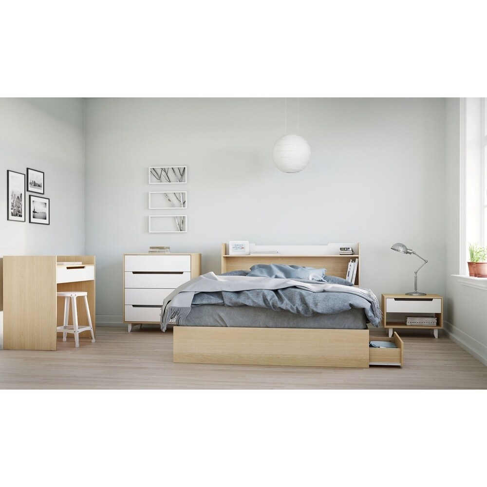 Nexera Nordik 3 Drawer Storage Bed  Natural Maple