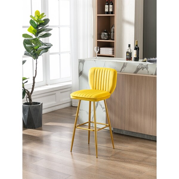 Armless Bar Stools with Back and Footrest for Home Kitchen Bar