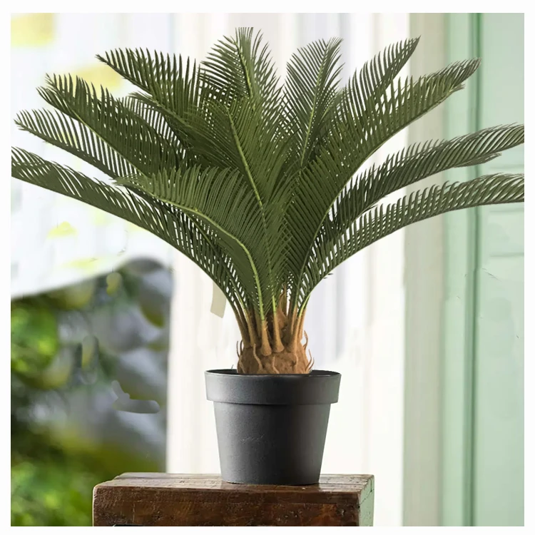 cheap price garden supplies fake cycad plant bonsai artificial potted plant outdoor decor