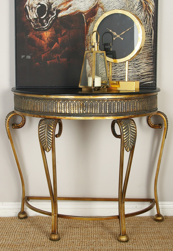 Traditional Gold Metal Console Table 42773   Traditional   Console Tables   by GwG Outlet  Houzz