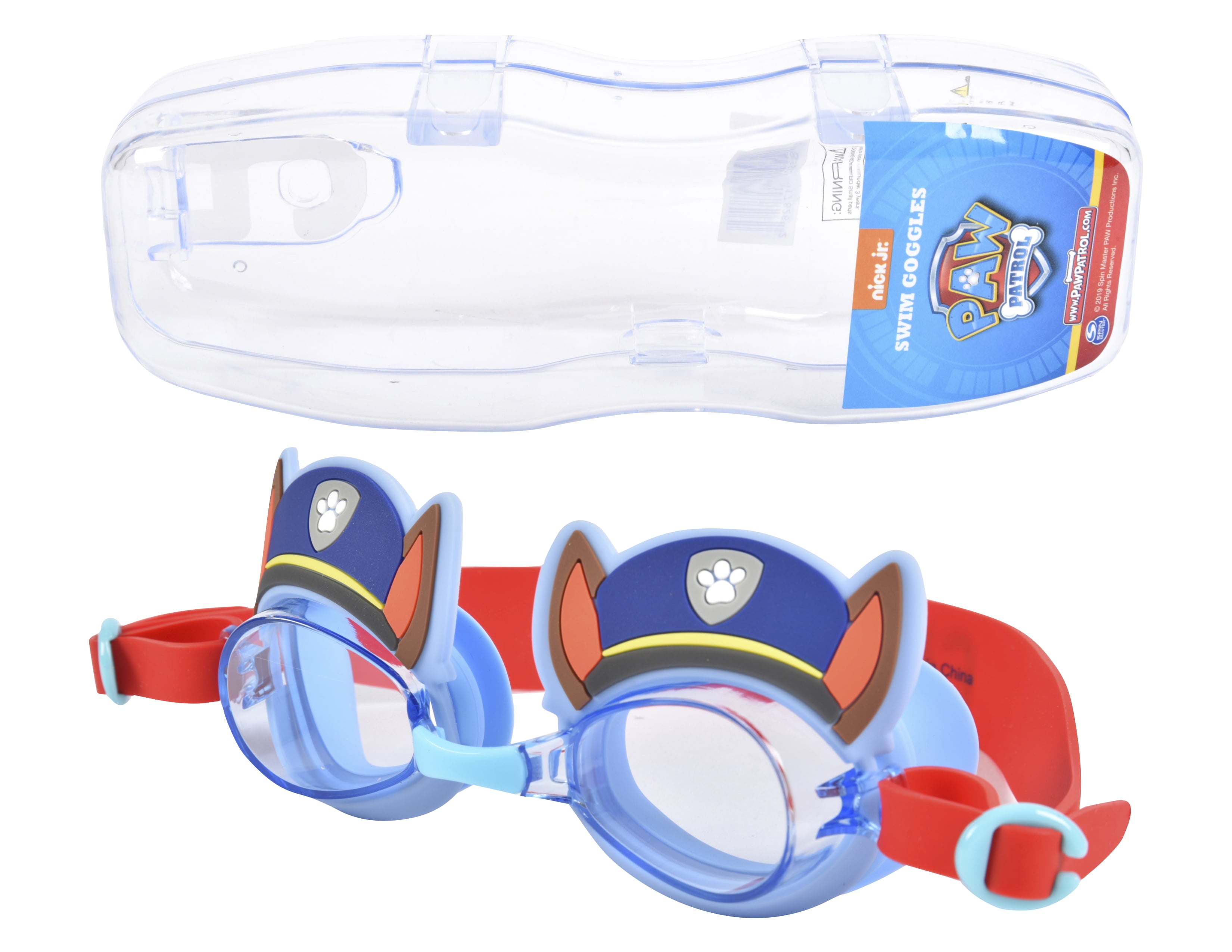 Paw Patrol Kid's Swim Goggles With Reusable Storage Case