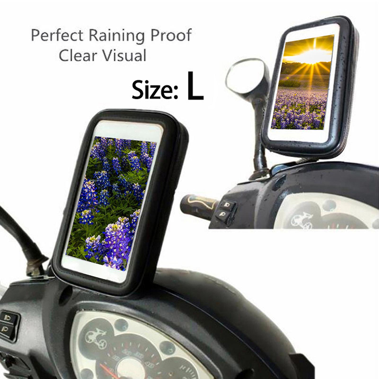 Waterproof Motorcycle Motorbike Mount Holder Phone Case Bag L Size