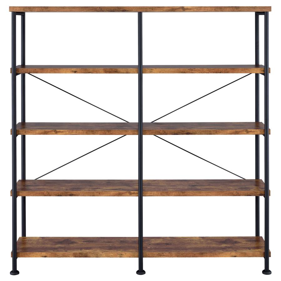 Analiese 4-shelf Open Bookcase Antique Nutmeg - 801543