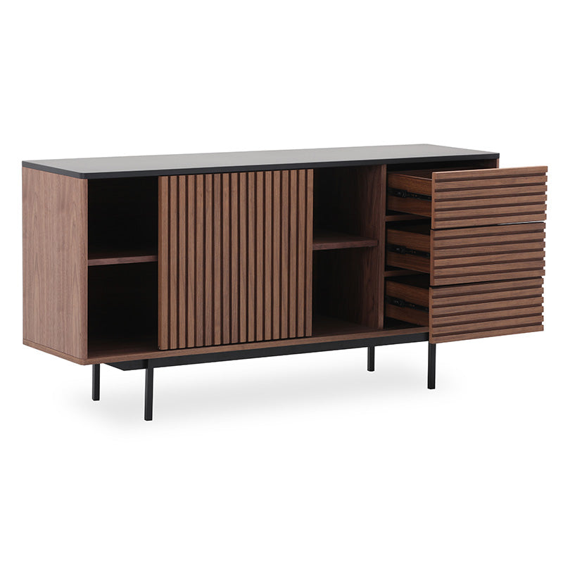 TOZZI Sideboard Buffet 160cm - Walnut/ Black