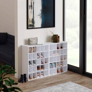 ClosetMaid 32 in. H x 24 in. W x 12 in. D White Wood Look 25-Cube Storage Organizer 78506