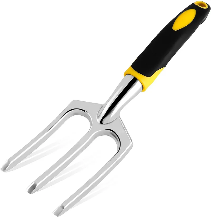 High Quality Aluminum oy Head Rubber Non Slip Ergonomic Handle Garden Hand Tool Garden Fork For Women Gift