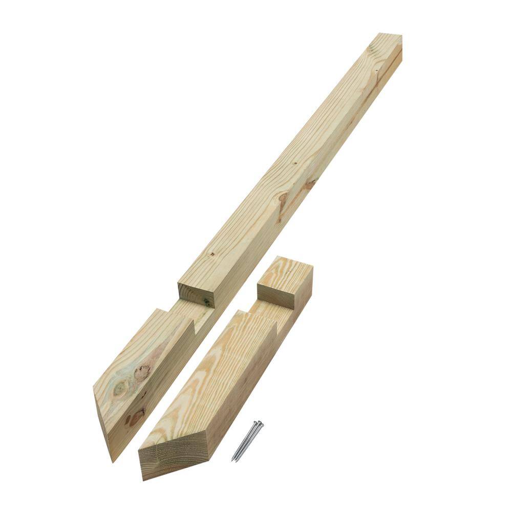 Outdoor Essentials Angled 72 in. x 4 in. x 4 in. Pressure Treated Mailbox Post 484870