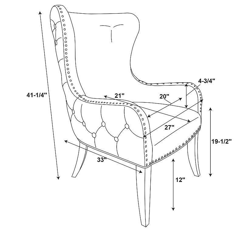 Linon Salem Round Back Chair