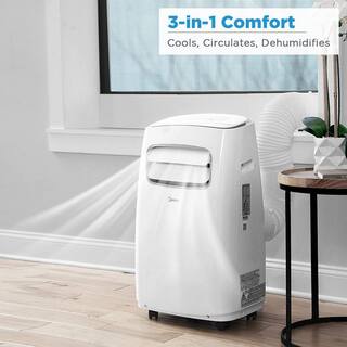 cadeninc 3-in-1 Portable Air Conditioner Dehumidifier Fan 10000 BTU DOE (5800 BTU SACC) control with Remote Smartphone Mid-LQEX-1AAA