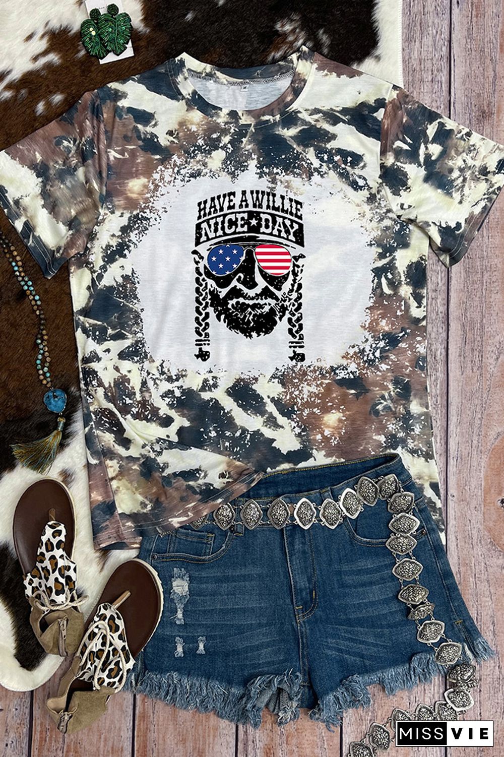 Country Music Bleached Graphic Tee