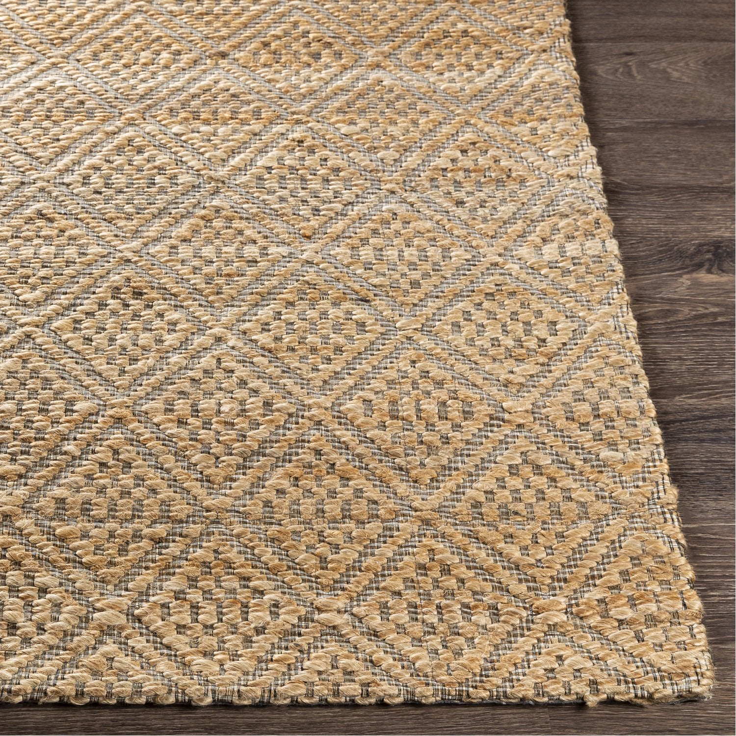 Trace Hand Woven Rug in Camel, Black, Beige