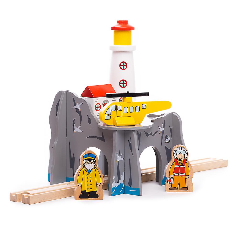 Bigjigs Rail Lighthouse 4-Way Tunnel | Wooden Toys | Bigjigs Train Accessories