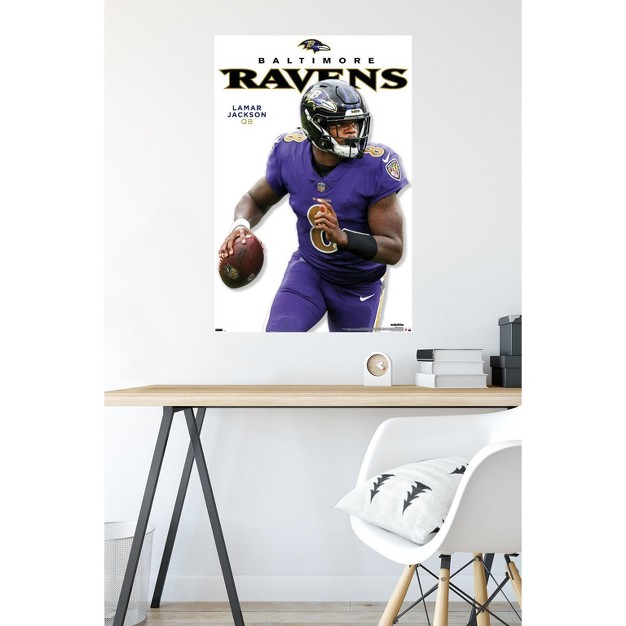 Trends International Nfl Baltimore Ravens Lamar Jackson Feature Series 23 Unframed Wall Poster Prints