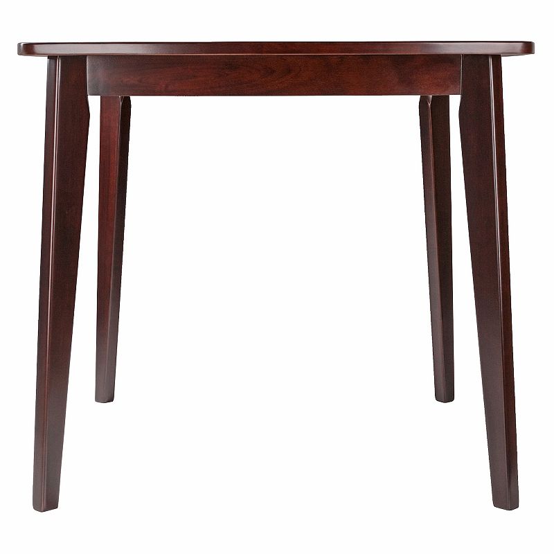 34 Walnut Wood Square Dining Table with Tapered Legs