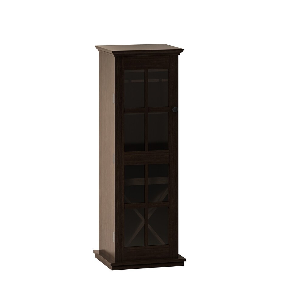 Glass Door Wine Cabinet with Three Layer Design   N/A