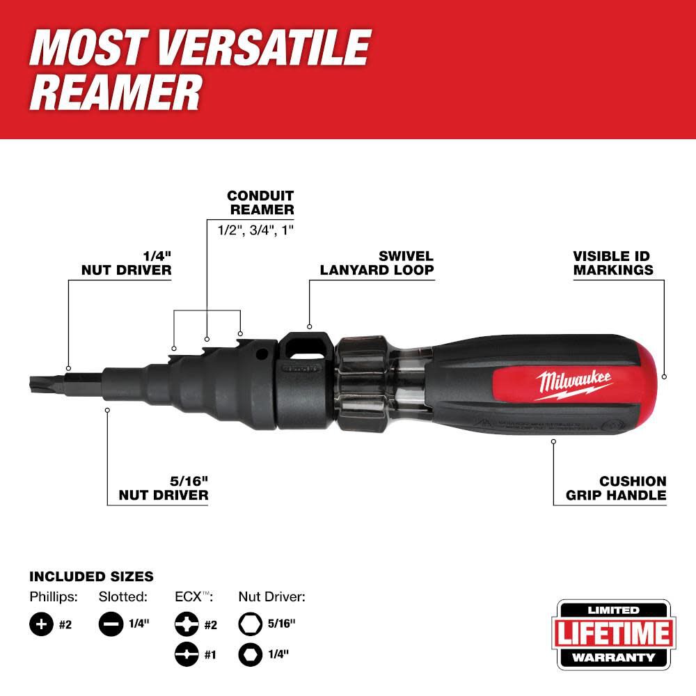 Milwaukee Conduit Reamer with ECX Bit 7in1 48-22-2870 from Milwaukee