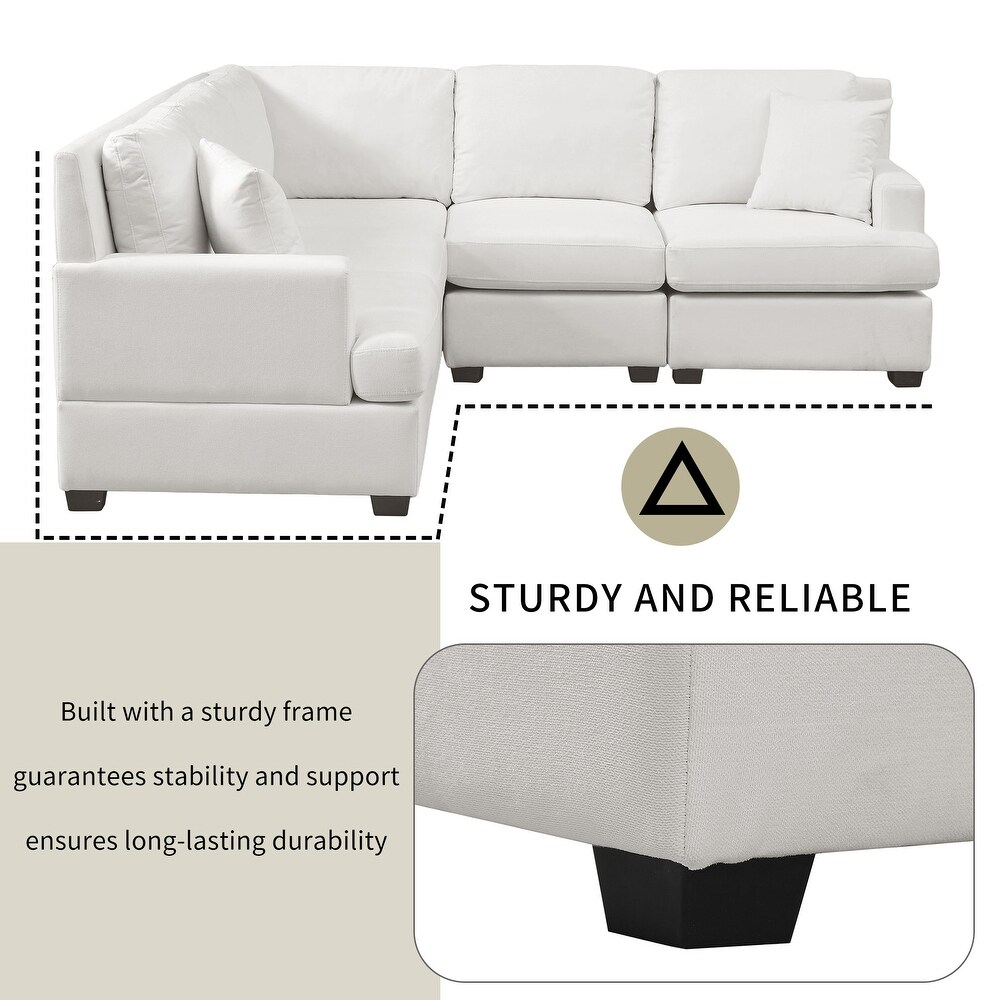 Modern Sectional Modular Sofa with Solid Frame