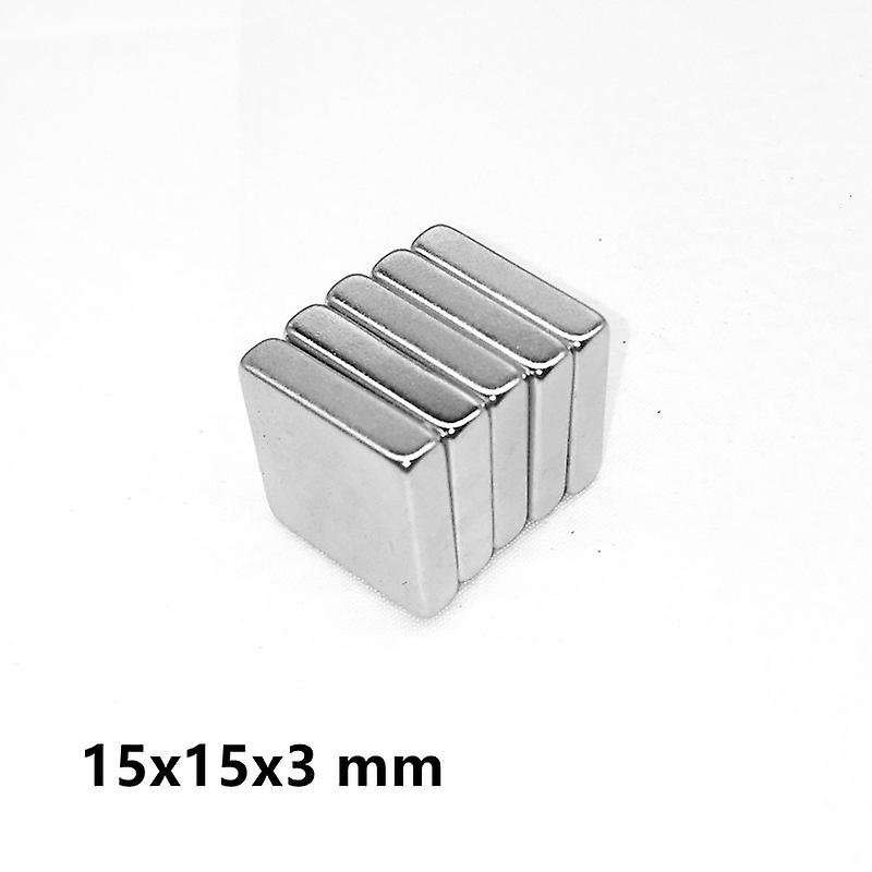 10/20/50/100/200pcs 15x15x3 Strong Sheet Rare Earth Magnetic 15x15x3mm Block Rectangular Neodymium Magnets 15*15*3 Mm Magnet