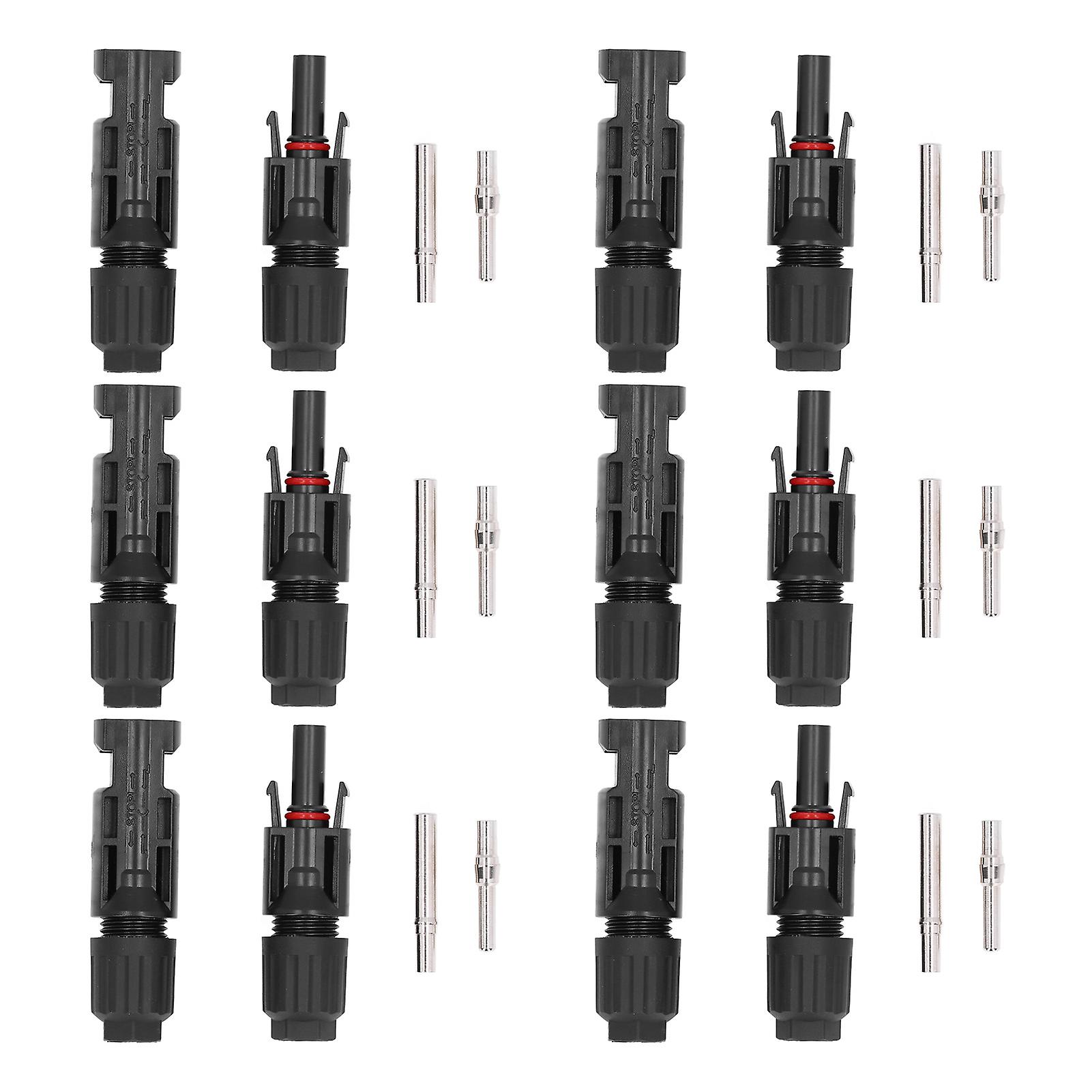 6 Set Solar Connector Male Female Ip67 Waterproof Pv Panel Cable Plug High Voltage 30a 1500v