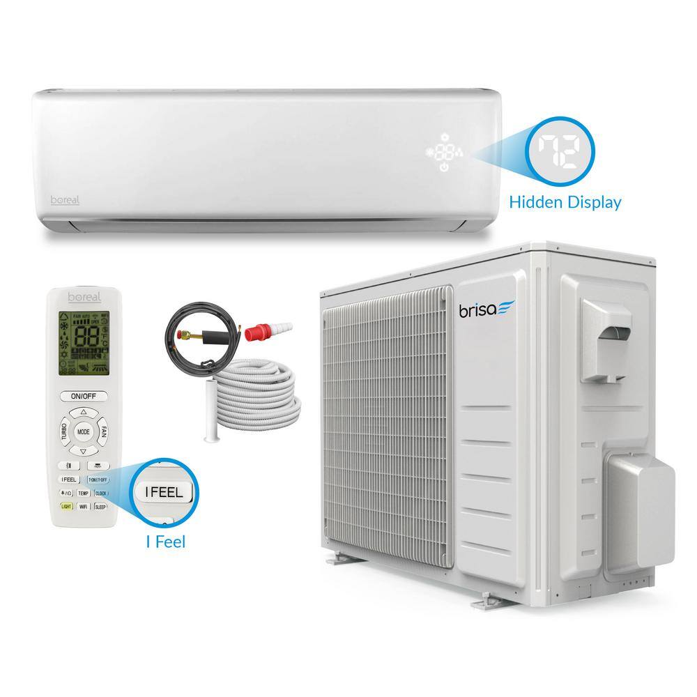 boreal Brisa 36000 BTU 3 Ton Smart Home Inverter Ductless Mini Split Air Conditioner with Heat Pump - 230V60Hz BRS36HPJ1IAK