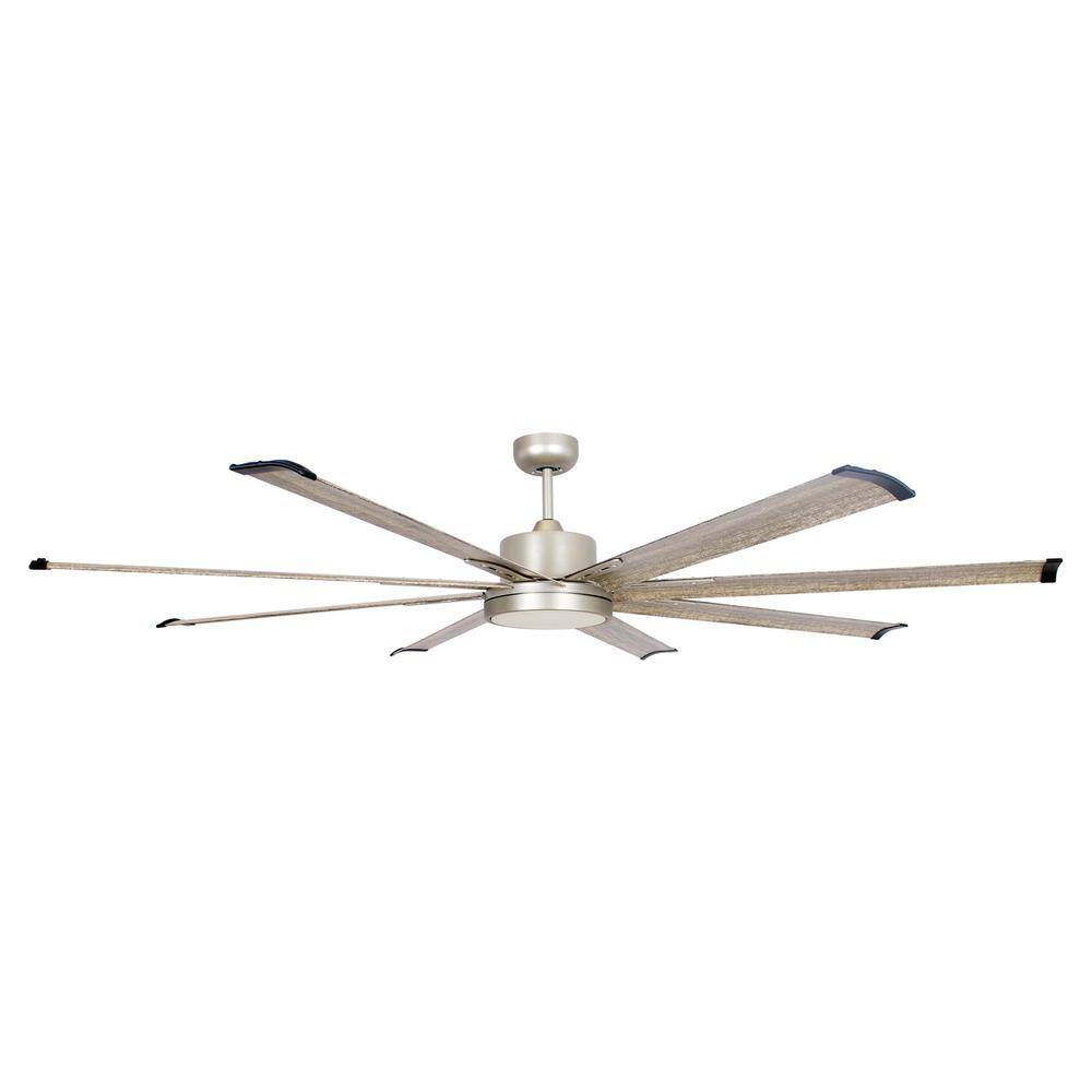 Parrot Uncle Bankston 72 in. Integrated LED Brushed Nickel Ceiling Fan with Light and Remote Control F8220110V