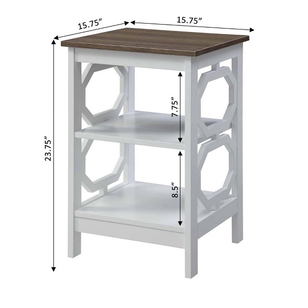 Breighton Home Odessa End Table With Open Shelves