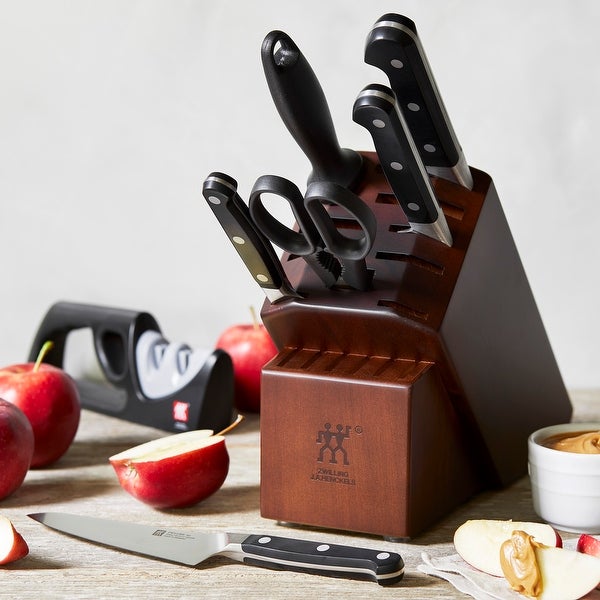 ZWILLING Pro 7-pc Knife Block Set with Bonus Sharpener - 7-pc w/Bonus Sharpener