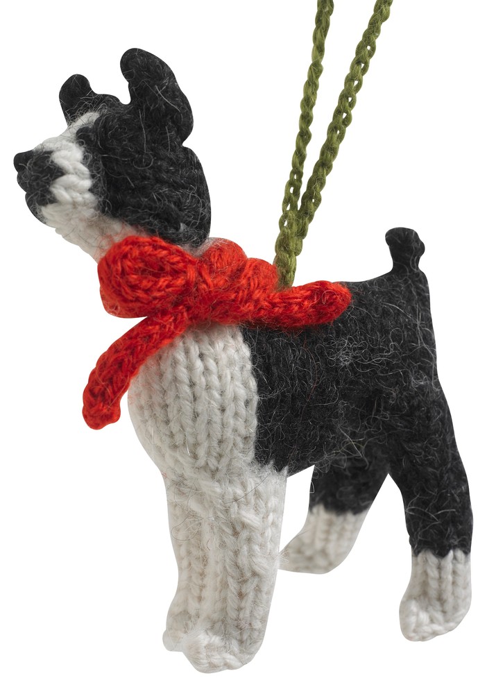 Hand Knit Boston Terrier Ornament   Contemporary   Christmas Ornaments   by Arcadia Home  Houzz