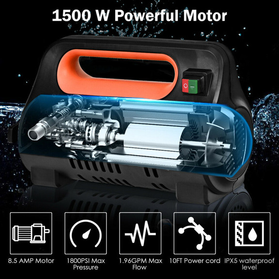 Costway 50347126 1800 PSI Portable Electric High P...